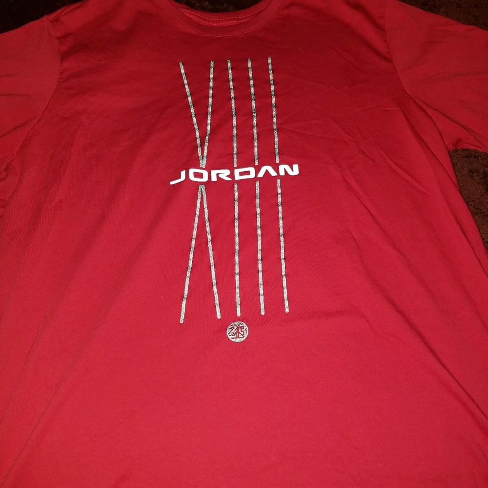 2XL Red Jordan Tee Shirt 13s